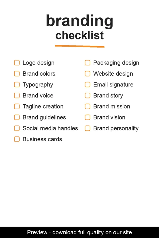 Branding Checklist preview