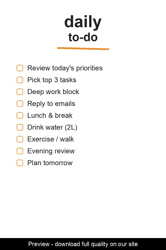 Daily To-Do Checklist preview
