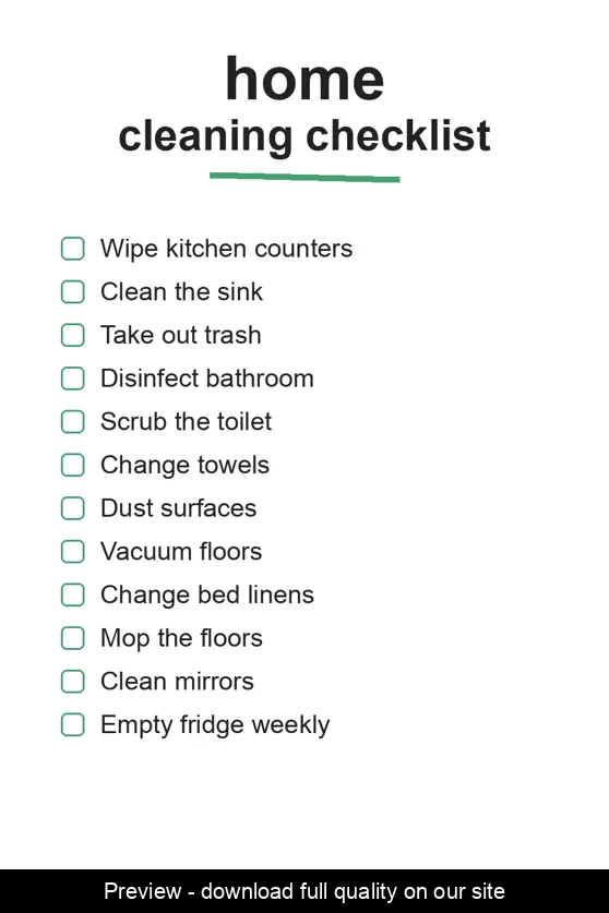 Home Cleaning Checklist preview
