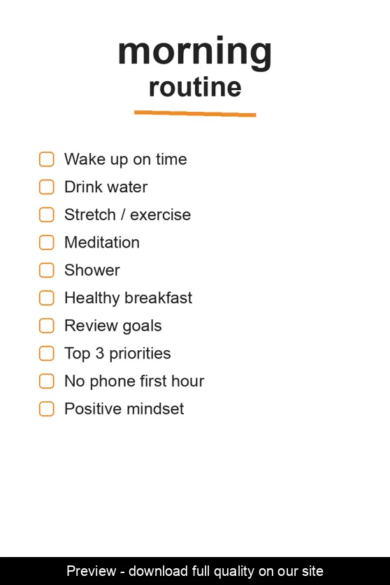 Morning Routine Checklist preview