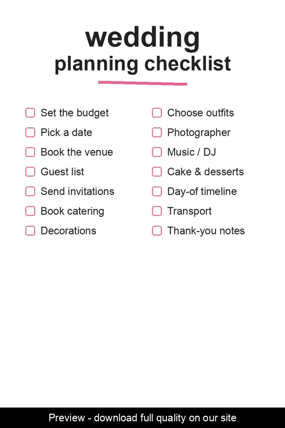 Wedding Planning Checklist preview